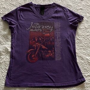 Harley-Davidson Purple V-Neck Graphic Tee